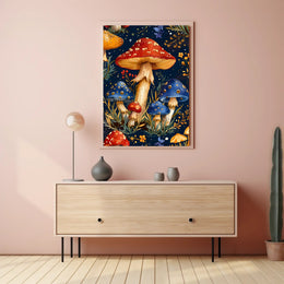 Mushroom Magic: Enchanted Forest Fantasy Art Poster