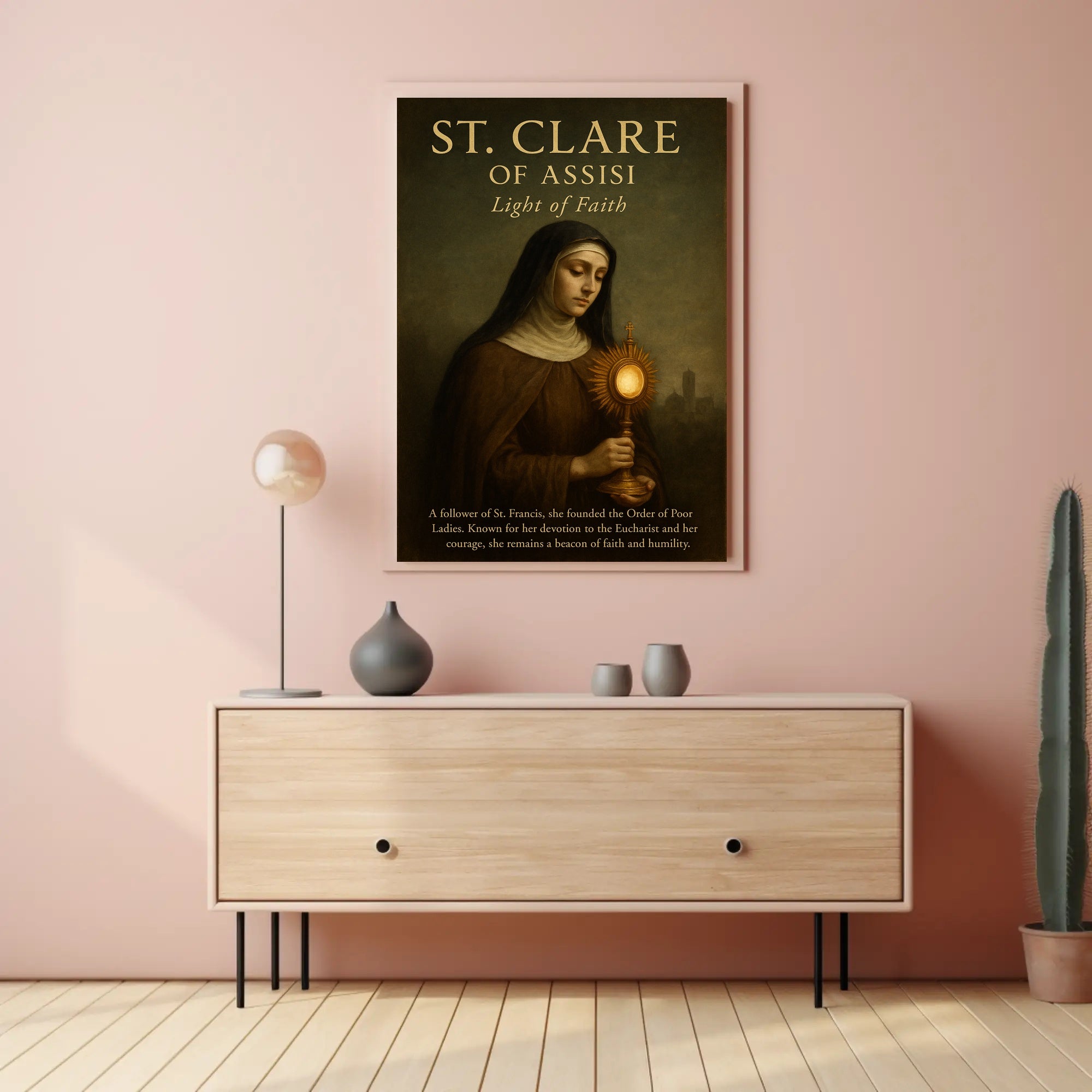 St. Clare Of Assisi Light Of Faith Poster