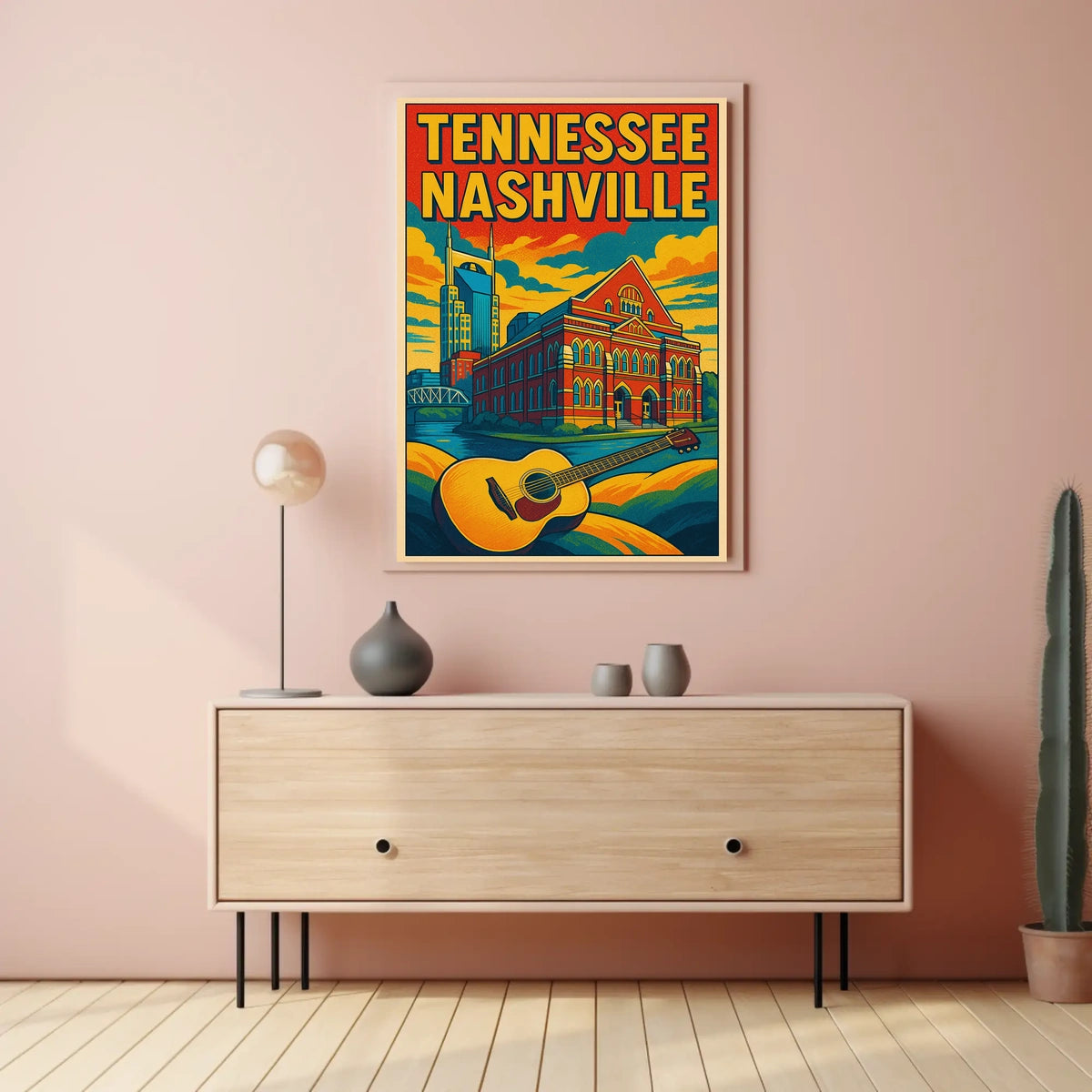 Nashville, Tennessee Music City Vibes Poster
