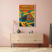 Nashville, Tennessee Music City Vibes Poster