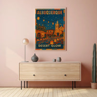 Albuquerque Desert Glow Poster