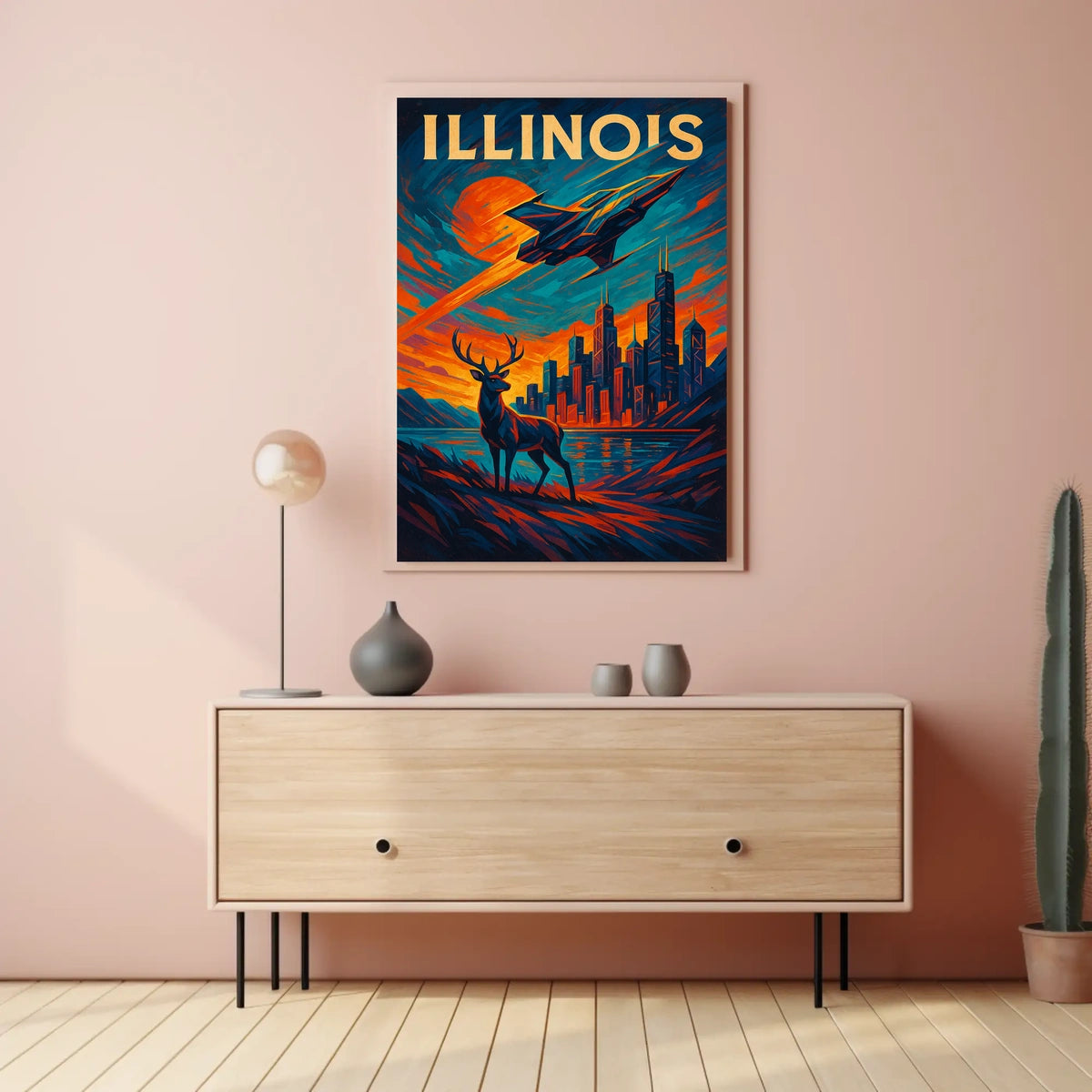 Illinois Skyline And Nature Poster