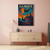 Illinois Skyline And Nature Poster