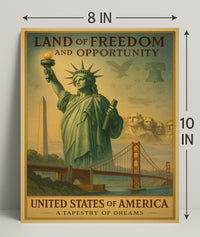 Land of Freedom and Opportunity Poster PosterGoat