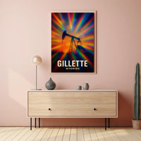 Gillette Wyoming Energy Color Travel Impressionism Poster