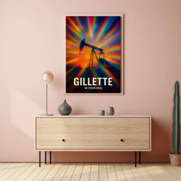 Gillette Wyoming Energy Color Travel Impressionism Poster