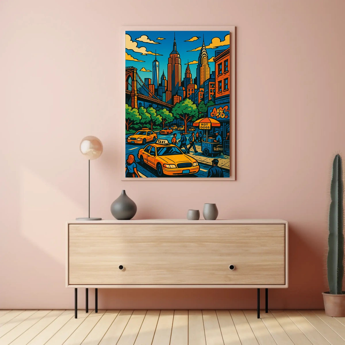 New York City Poster Vibrant Urban Vibe For NYC Lovers