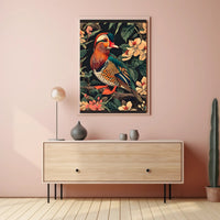 Mandarin Duck Delight: Nature's Beauty Animal Poster