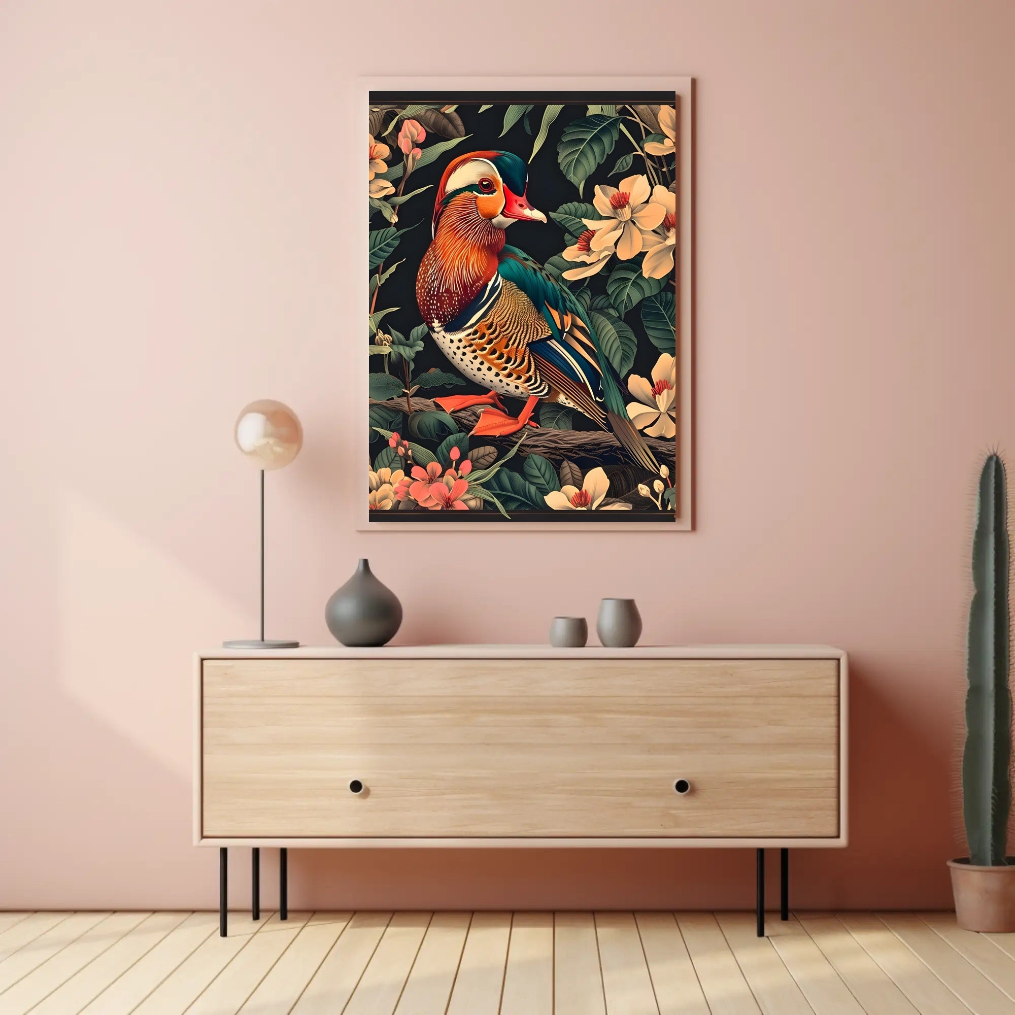 Mandarin Duck Delight: Nature's Beauty Animal Poster