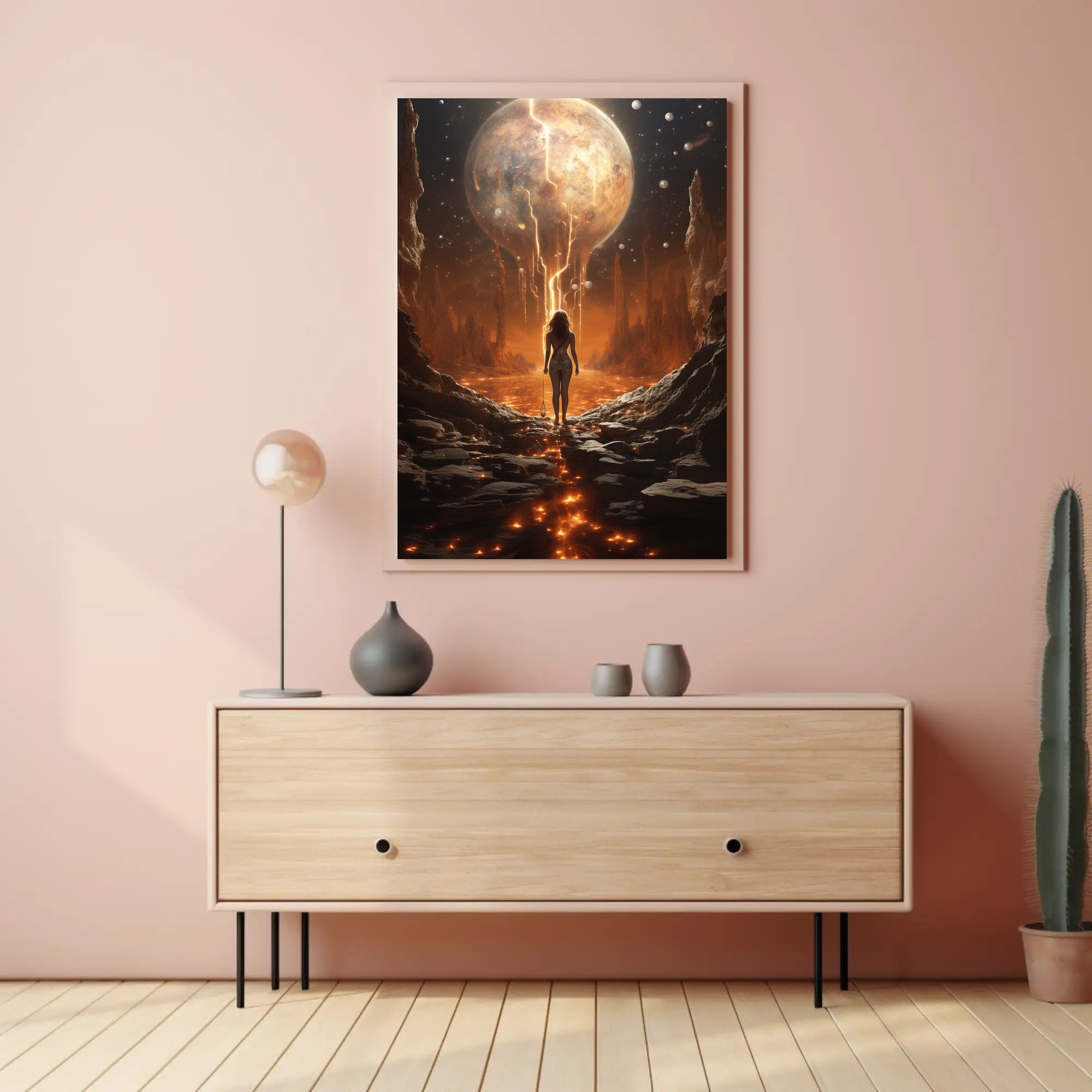 Mystical Realm of Exploration Futuristic Sci-Fi Poster