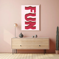 Playful Bacon-Like Typography in Abstract or Artistic Poster PosterGoat