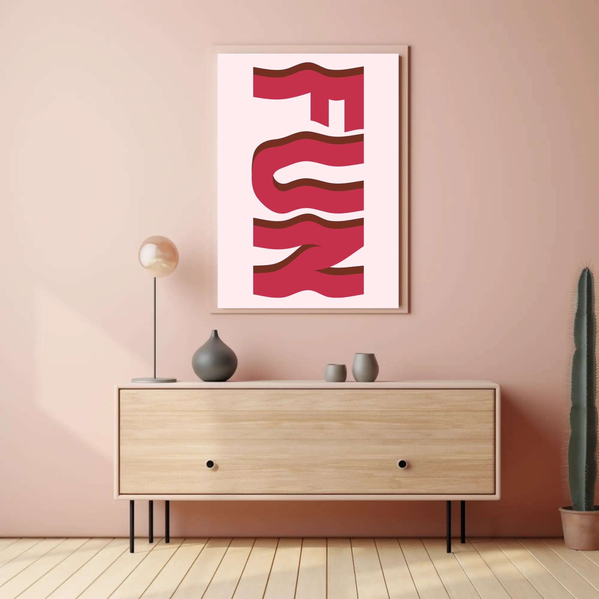 Playful Bacon-Like Typography in Abstract or Artistic Poster PosterGoat