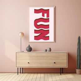 Playful Bacon-Like Typography in Abstract or Artistic Poster PosterGoat