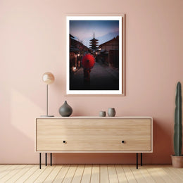 Evening Stroll in Kyoto Poster PosterGoat
