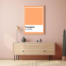 Minimalist Pumpkin Color Swatch Modern Artistic Poster PosterGoat