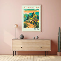 Machu Picchu Adventure: Stylized Travel Poster