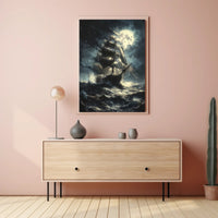 Dramatic 18th Century Sailing Ship Adventure Historical Poster PosterGoat