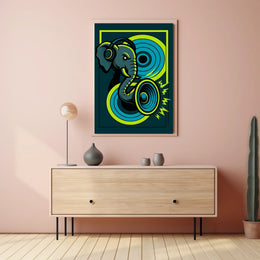 Groovy Elephant Vibes Poster