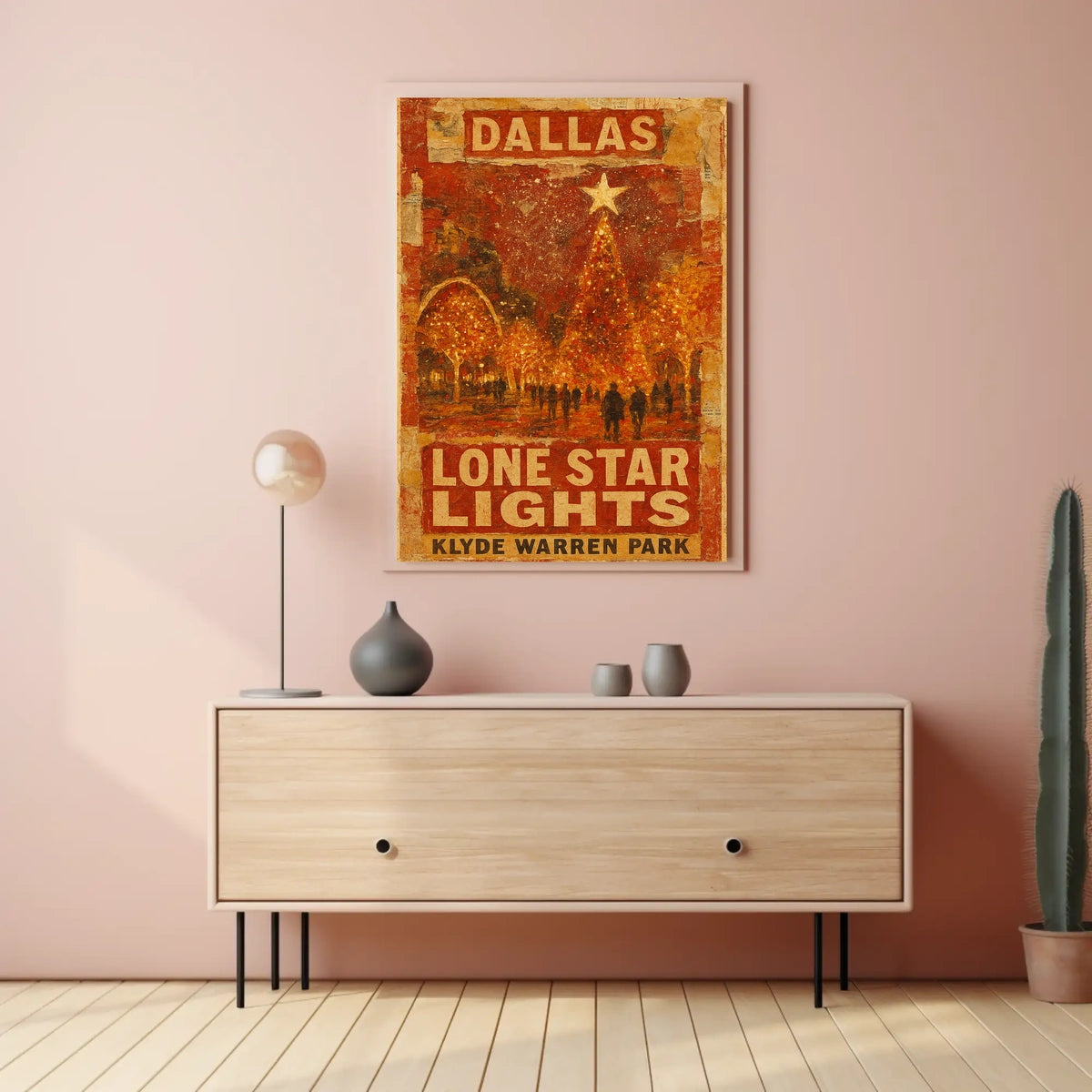 Dallas Lone Star Lights Poster