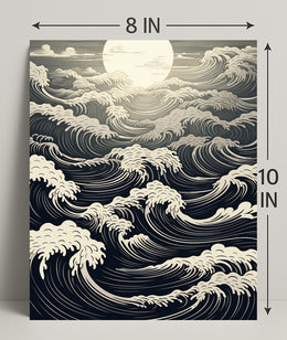 Moonlit Waves Poster PosterGoat
