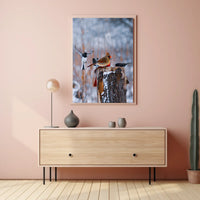 Winter Birds In Flight Poster