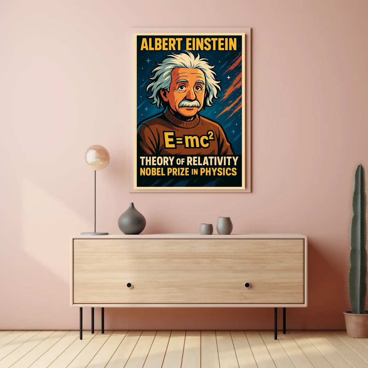 Albert Einstein Relativity Vintage Inspiring Poster