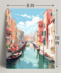 Venetian Canal Scene Poster