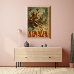 Reindeer Biathlon Poster