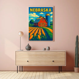 Nebraska Farm Scene Poster