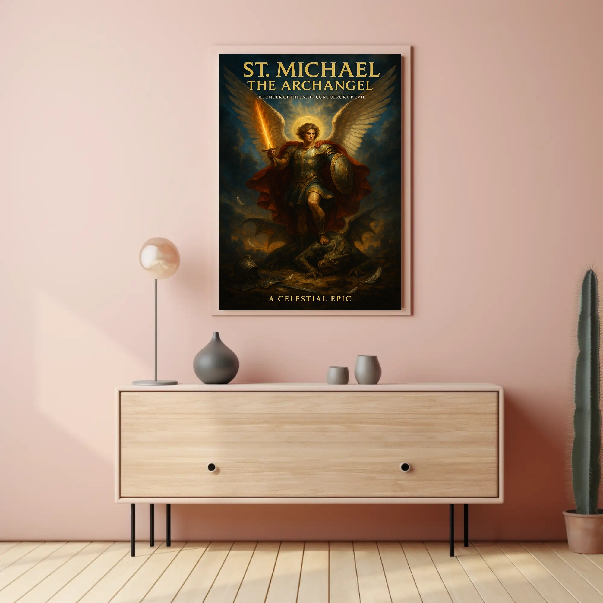 St. Michael the Archangel A Celestial Epic Poster PosterGoat