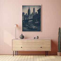 New York City Skyline Art Poster