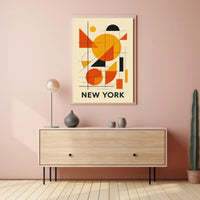 New York Abstract Poster