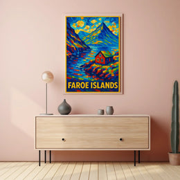 Faroe Islands Mosaic Art Poster