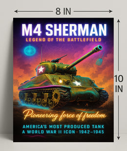 M4 Sherman Legend of the Battlefield Poster PosterGoat