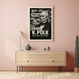 James K. Polk 11th President of the United States Digital Montaje Poster