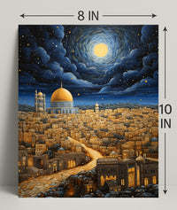 Moonlit Cityscape Poster