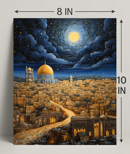 Moonlit Cityscape Poster