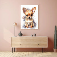 Chihuahua Watercolor Portrait Poster Art Print