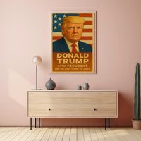 Patriotic Leadership Portrait Poster with American Flag Theme