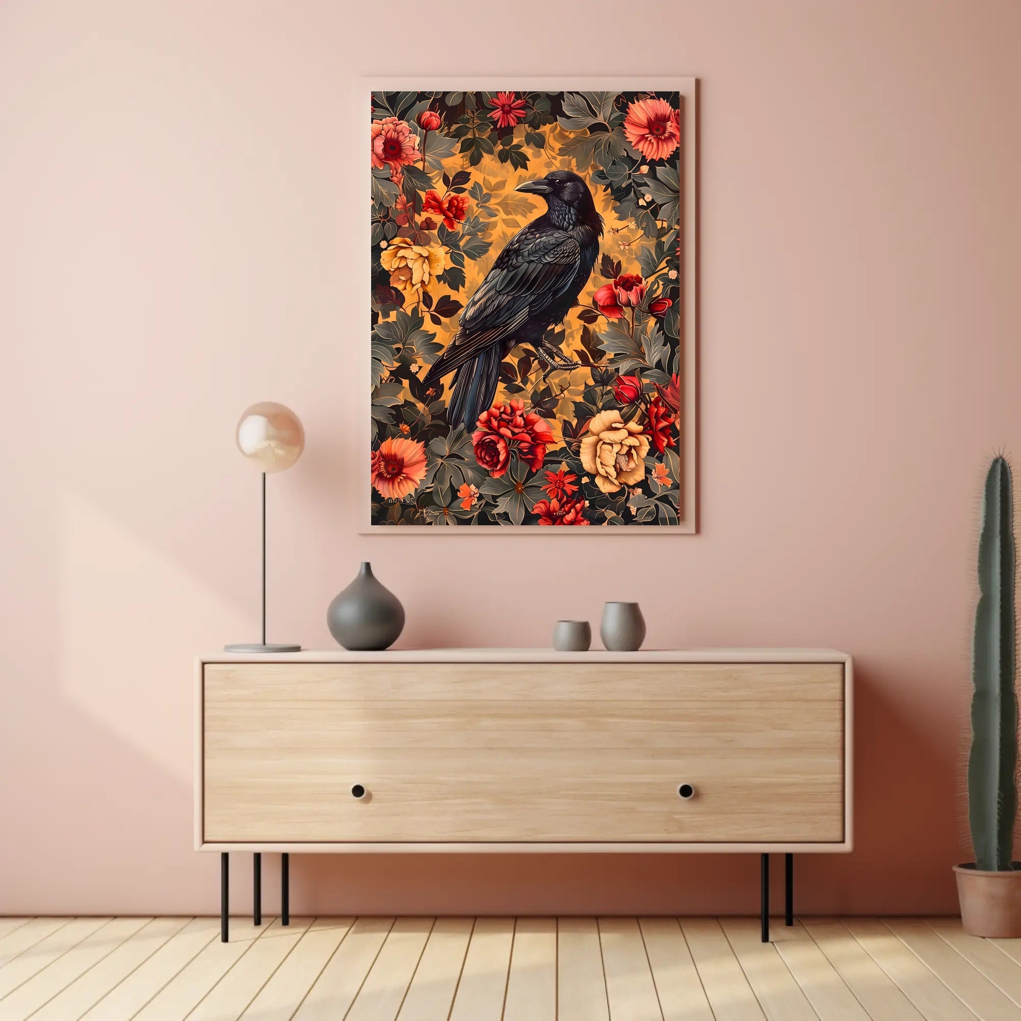 Majestic Raven Wall Art Print for Home Decor