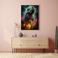 Roaring Prehistoric Majesty Poster PosterGoat
