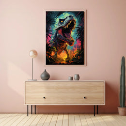 Roaring Prehistoric Majesty Poster PosterGoat