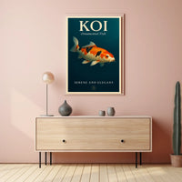 Koi Serene and Elegant Poster
