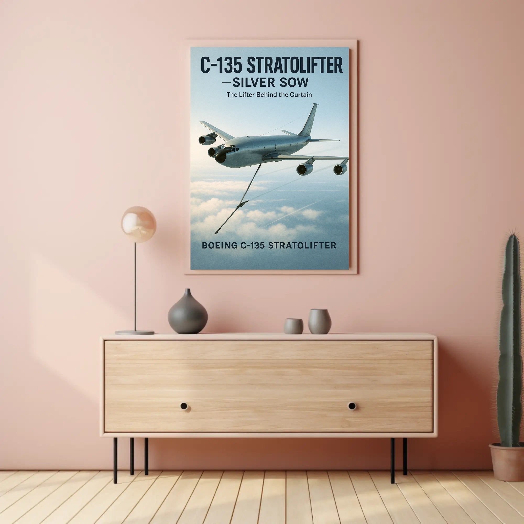 C-135 Stratolifter Silver Sow Poster PosterGoat