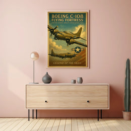 Legendary WWII Boeing C-108 Aviation Poster Art