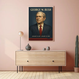 George W. Bush Presidential Portrait Historical or Presidential Poster PosterGoat