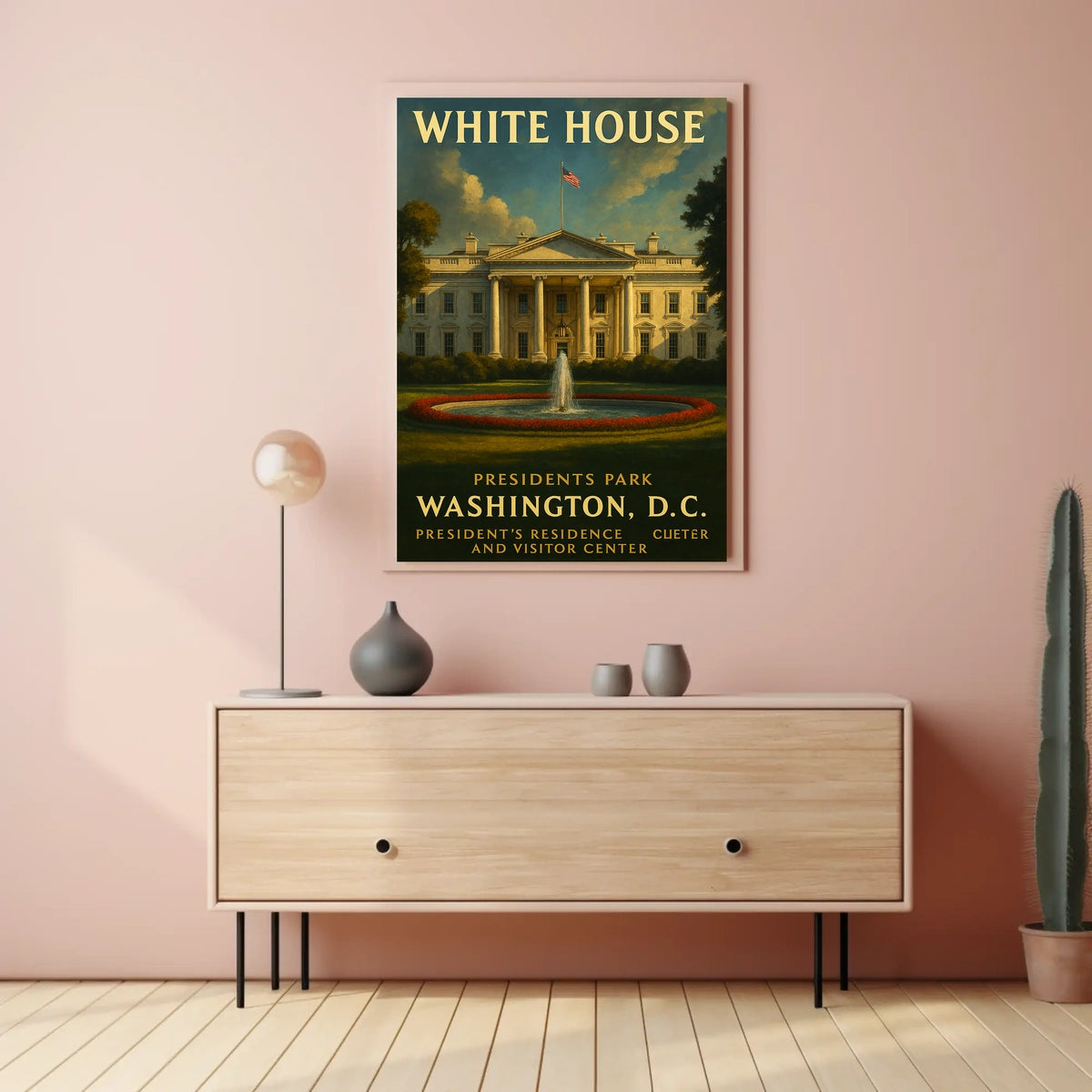 The White House Presidential Residence Poster