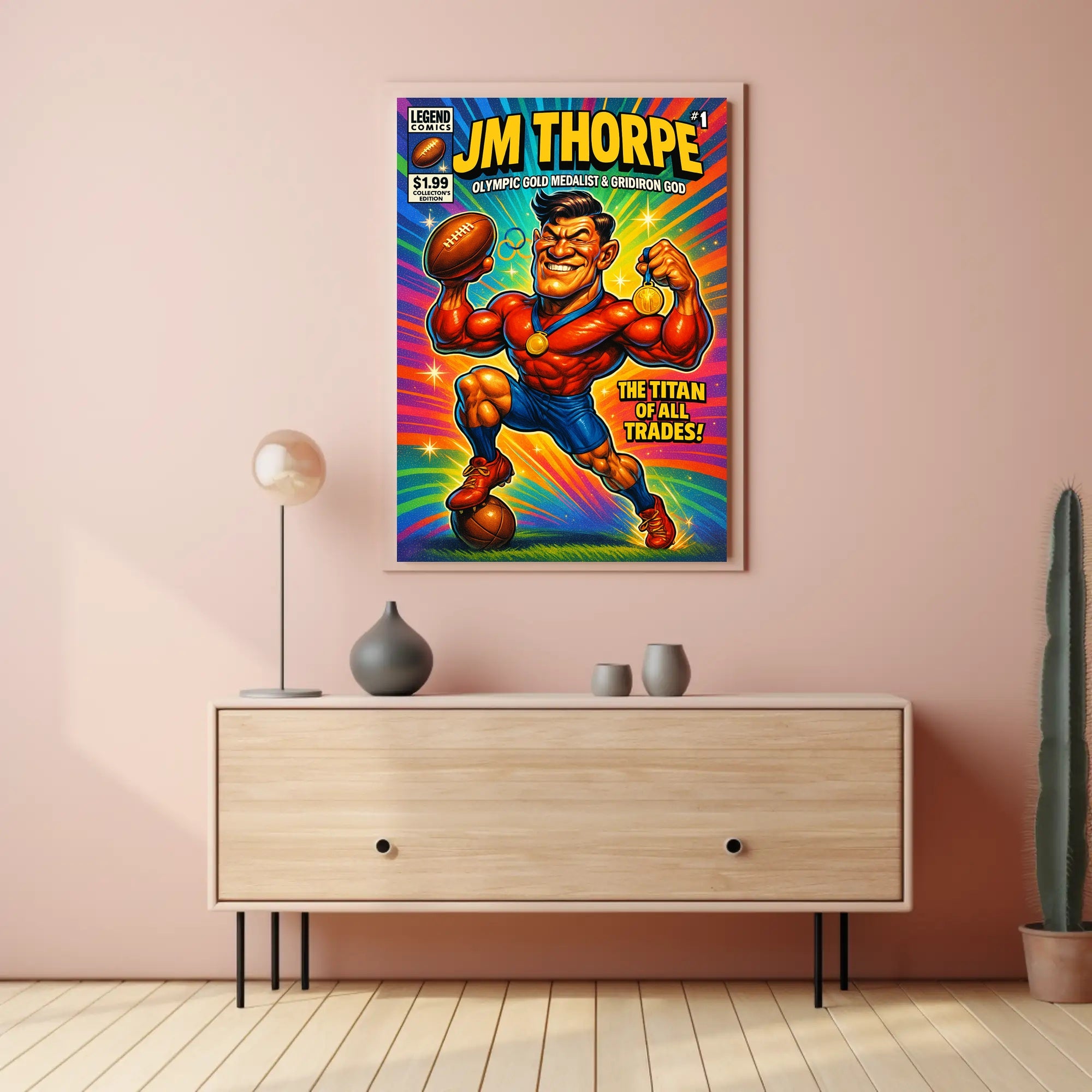 JM Thorpe – Olympic Gold Medalist & Gridiron God Poster