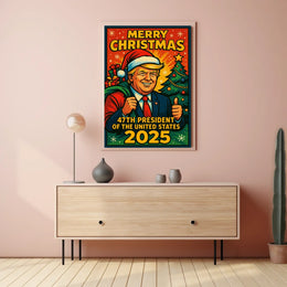 Merry Christmas 2025 47Th President Poster