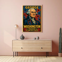 George Washington First President Poster Wall Art Decor